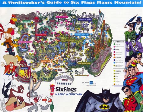 Unlock the Secrets of Six Flags Magic Mountain with the Map.